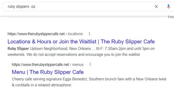 Searching on Google