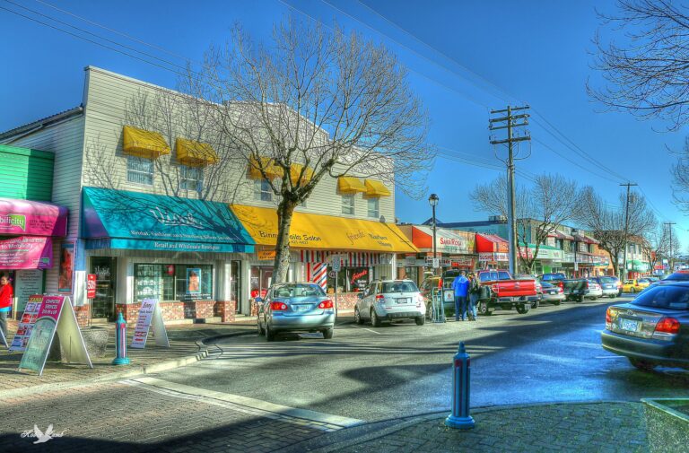 Picture of shops in downtown Langley BC